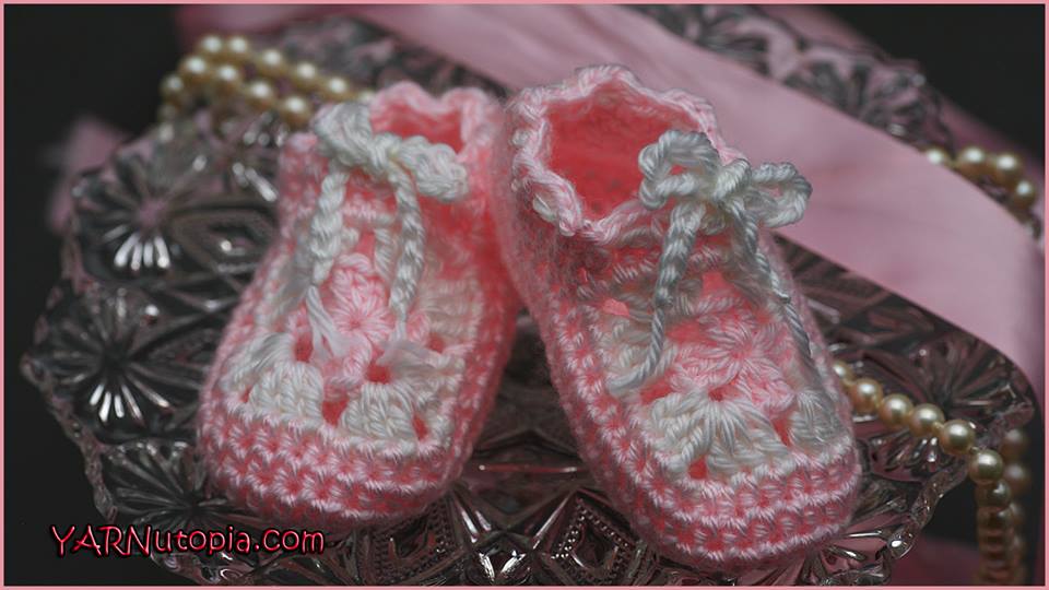 Crochet Tutorial: Mini Square Baby Shoes