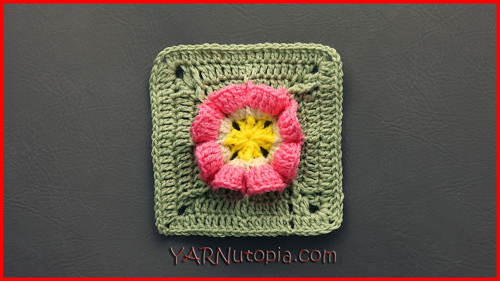 Crochet Tutorial: Wrinkled Rose Granny Square