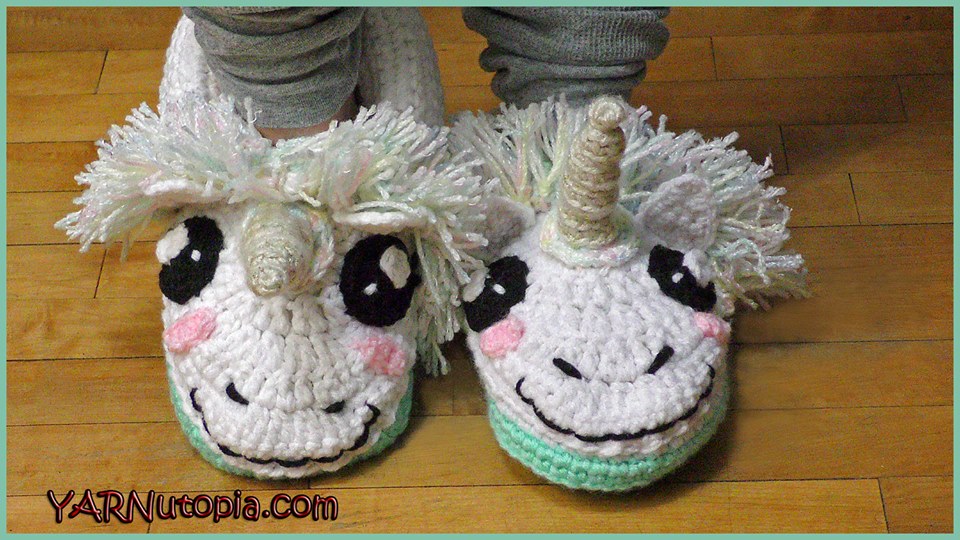 Crochet Tutorial: Unicorn Slippers