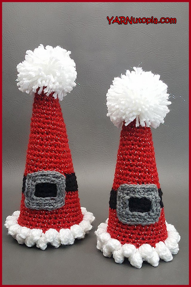 Crochet Tutorial: Sparkle and Puff Holiday Cones