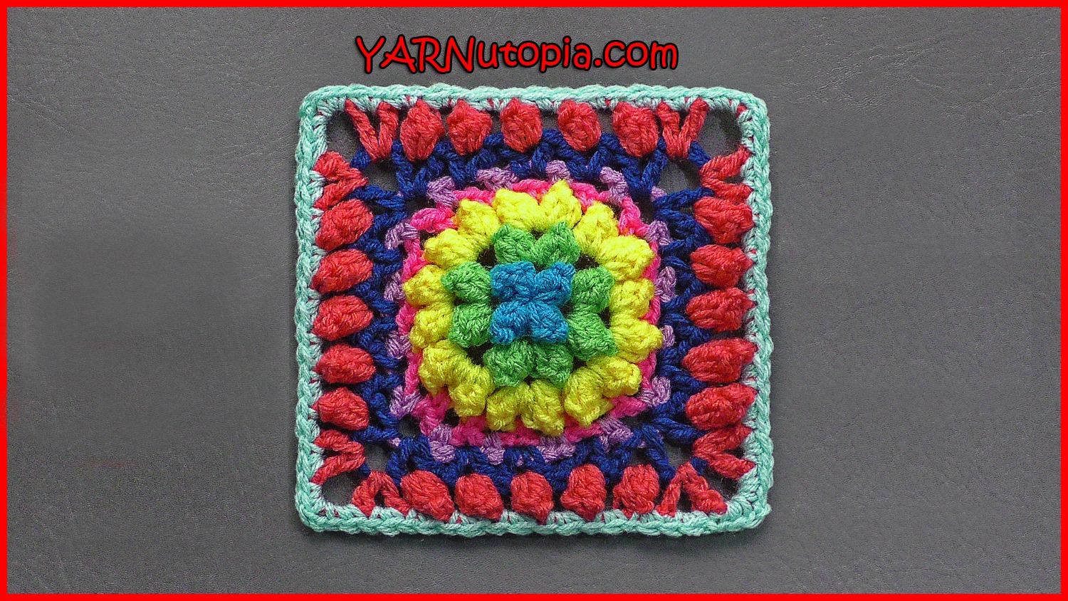 Crochet Tutorial: Firework Pop Granny Square