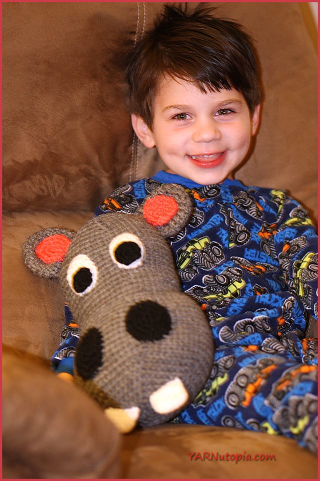 Crochet Tutorial: Happy Hubert the Hippo Pillow