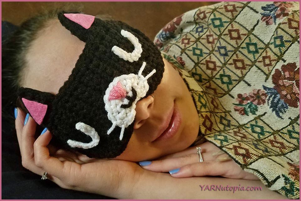 Crochet Tutorial: Feline Rested Sleep Mask