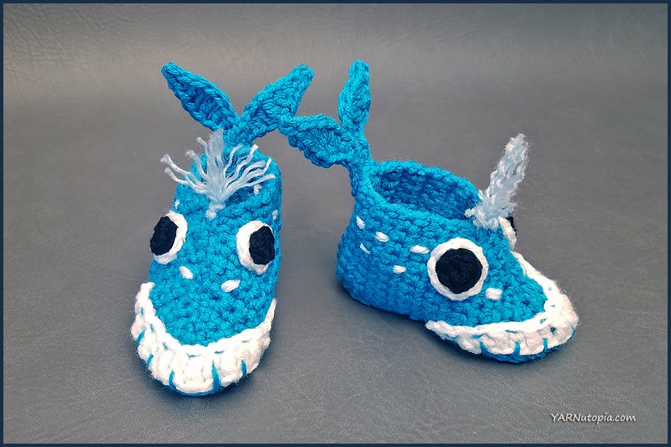 Crochet Tutorial: Whale-y Awesome Baby Booties