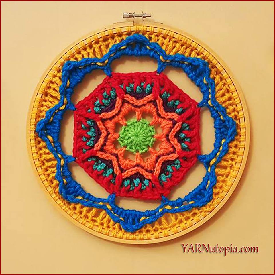 Crochet Tutorial: How to Crochet a Mandala in an Embroidery Hoop