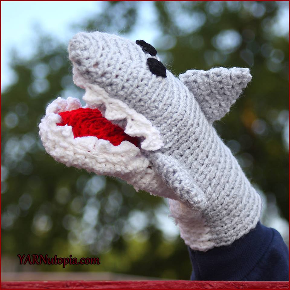 Crochet Tutorial: Great White Shark Hand Puppet