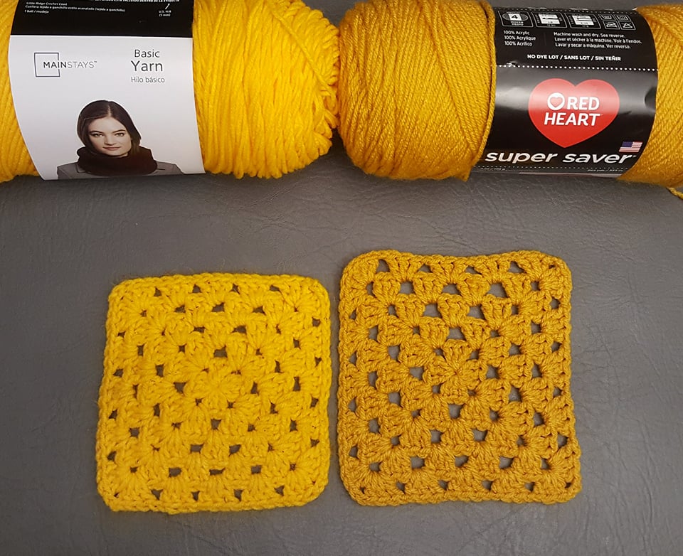A Personal Debate: Mainstays Basic Yarn vs. Red Heart Super Saver Yarn