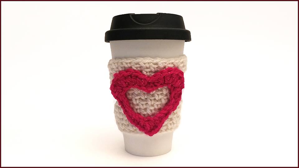 Crochet Tutorial: Open Heart Cup Cozy