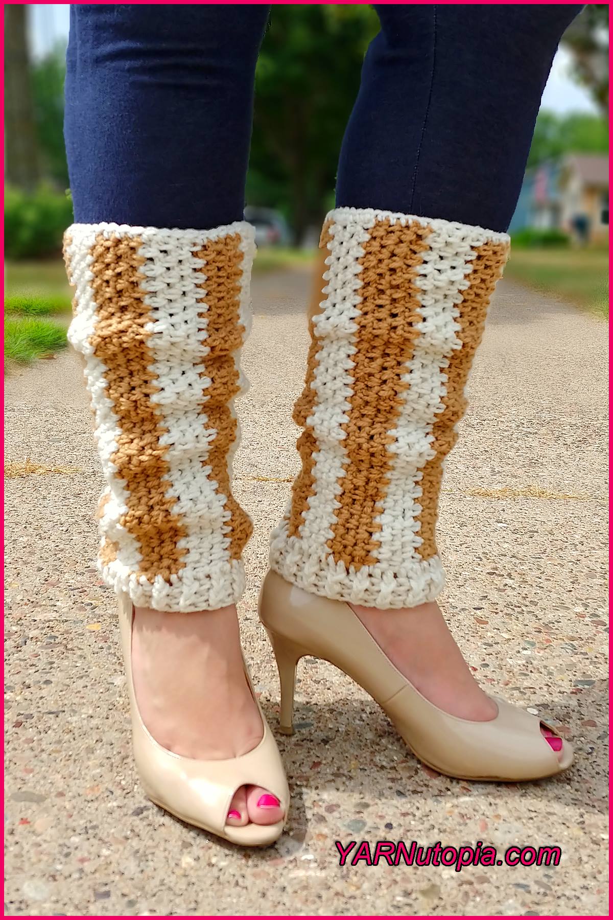 Crochet Tutorial: Vertical Striped Leg Warmers