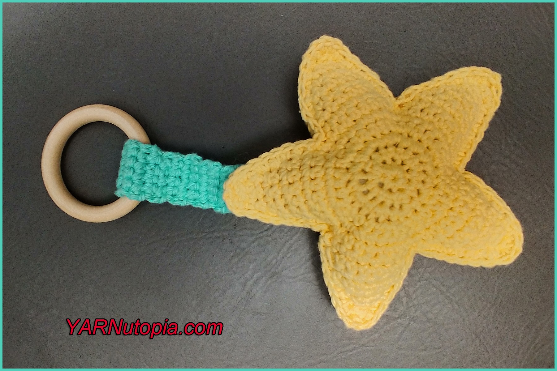 Crochet Tutorial: Star Ring Rattle Teething Toy