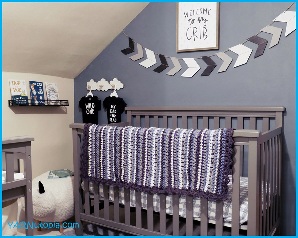 FREE Crochet Tutorial: Happy Hues Sampler Baby Blanket