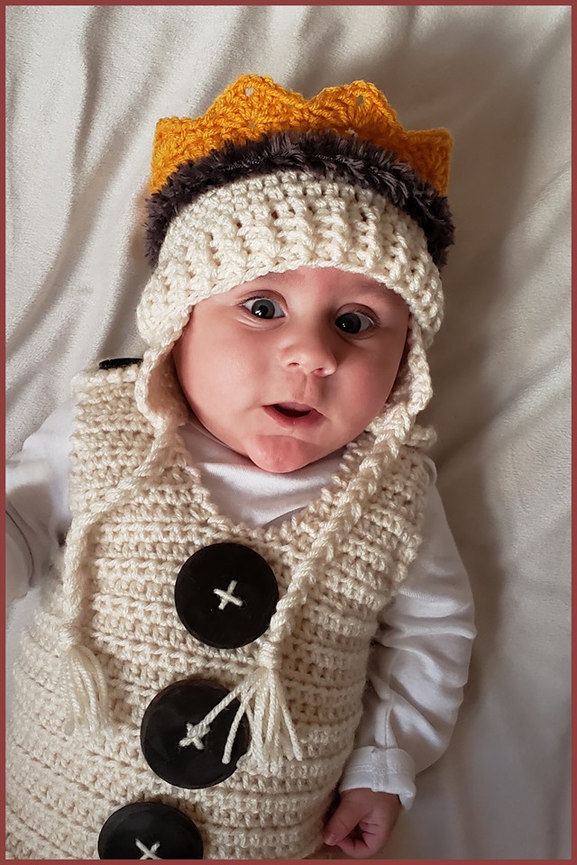 FREE Crochet Video Tutorial: Baby Crown Earflap Hat