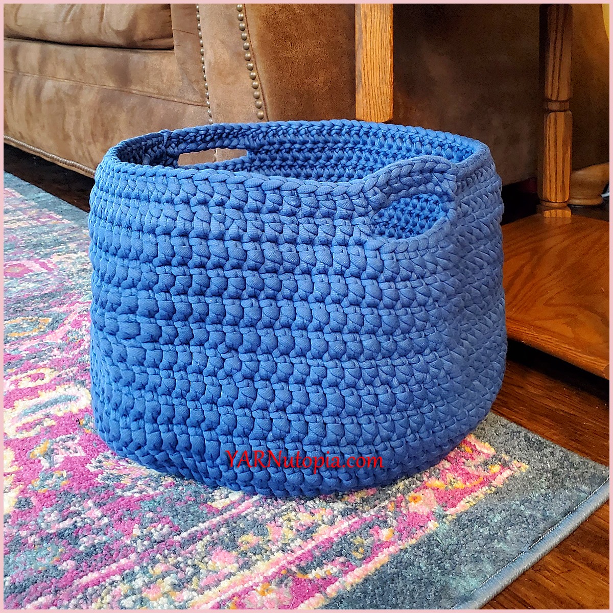FREE Crochet Video Tutorial: Large Basket using Chunky Yarn