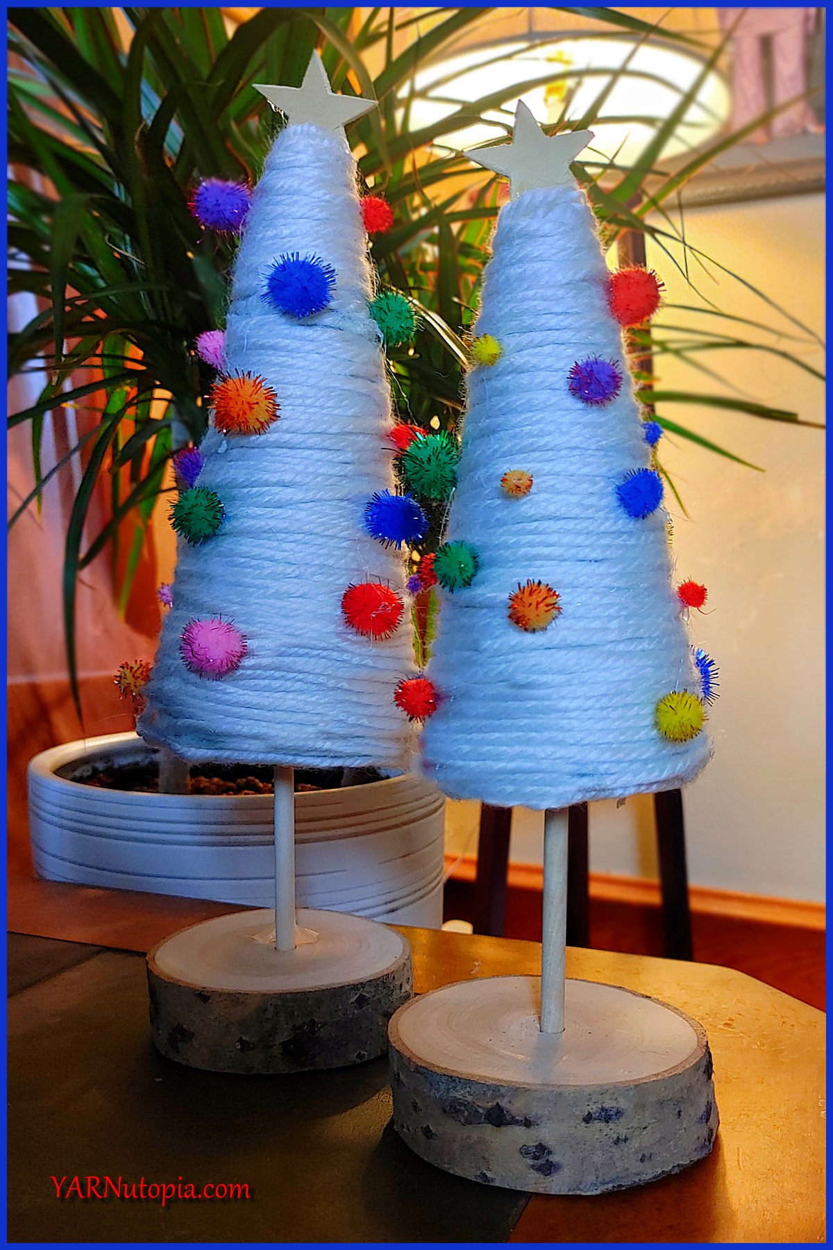 12 Days of Christmas: Yarn Art Jingle Trees