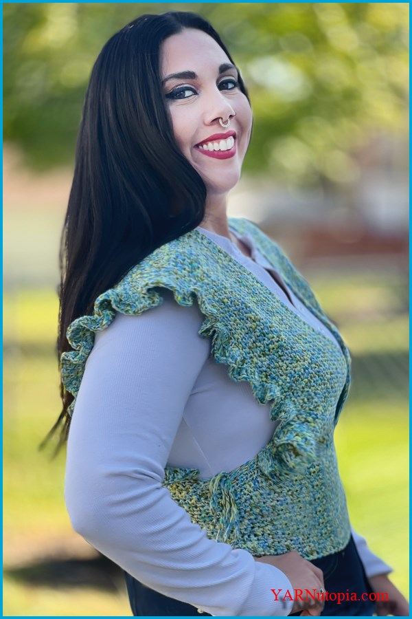 FREE Crochet Video Tutorial: Ruffled Trim Sweater Vest